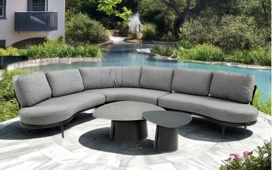 Zestaw ogrodowy DURBAN Lesli Living narożna sofa z liną polipropylenową i poduszkami olefin Zestaw ogrodowy DURBAN Lesli Living narożna sofa z liną polipropylenową i poduszkami olefin