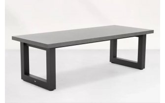 Biały stół ogrodowy grafitowy z blatem ceramicznym STELVIO Life