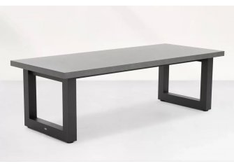 Biały stół ogrodowy grafitowy z blatem ceramicznym STELVIO Life