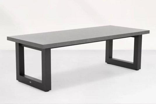 Biały stół ogrodowy grafitowy z blatem ceramicznym STELVIO Life