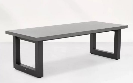 Biały stół ogrodowy grafitowy z blatem ceramicznym STELVIO Life