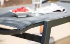 Aluminiowy leżak z siedziskiem z tekstyliny MOJITO ciemnoszary
