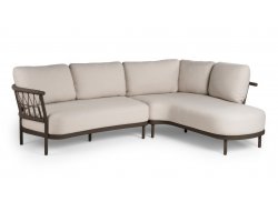 Narożnik ogrodowy aluminiowy o organicznych kształtach FRESCA kolor ciemnoczekoladowy