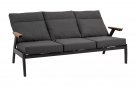 Trzyosobowa sofa ogrodowa aluminiowa z pochylonymi oparciami Florence. Wszystkie oparte są pochylane.