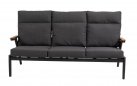 Trzyosobowa sofa ogrodowa aluminiowa z pochylonymi oparciami Florence. 