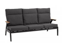 Trzyosobowa sofa ogrodowa aluminiowa z pochylonymi oparciami Florence.