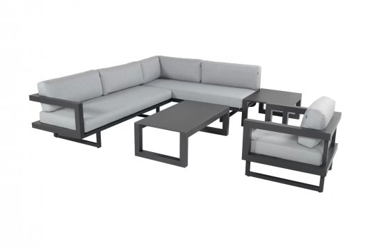 Narożnik nowoczesny na taras aluminium grafitowe BARCELONA hartman