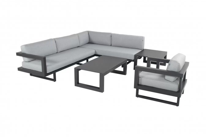 Narożnik nowoczesny na taras aluminium grafitowe BARCELONA hartman