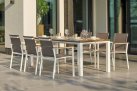 4-6 osobowy komplet obiadowy CONCEPT Life Teak aluminiowy biał