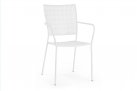 Białe krzeslo metalowe sztaplowane bistro ogródek ETIENNE Bizzotto