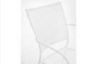 Białe krzeslo metalowe sztaplowane bistro ogródek ETIENNE Bizzotto