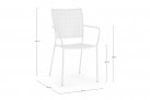 Białe krzeslo metalowe sztaplowane bistro ogródek ETIENNE Bizzotto