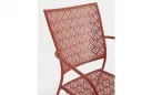 Kolor ceglany krzeslo metalowe sztaplowane bistro ogródek ETIENNE Bizzotto