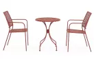 Kolor ceglany krzeslo metalowe sztaplowane bistro ogródek ETIENNE Bizzotto