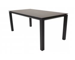 Stół 180x90 aluminoiwy grafit z brązowym blatem ceramicznym MONTE NEGRO