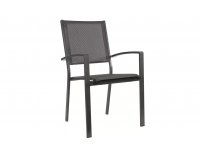 Aluminiowe krzesło ogrodowe stołowe grafitowe sztaplowane MOJITO