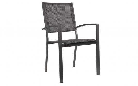 Aluminiowe krzesło ogrodowe stołowe grafitowe sztaplowane MOJITO Aluminiowe krzesło ogrodowe stołowe grafitowe sztaplowane MOJITO