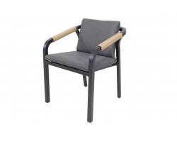 Krzesło ogrodowe aluminoiwe oparcie i podłokietniki technorattan RIMINI