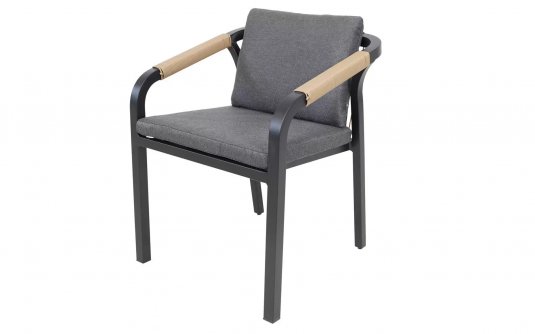 Krzesło ogrodowe aluminoiwe oparcie i podłokietniki technorattan RIMINI