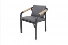 Krzesło ogrodowe aluminoiwe oparcie i podłokietniki technorattan RIMINI