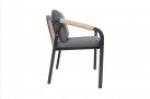 Krzesło ogrodowe aluminoiwe oparcie i podłokietniki technorattan RIMINI