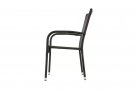 Krzesło czarne sztaplowane do ogródków kawiarnianych tecchnorattan CARONA