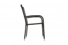 Krzesło czarne sztaplowane do ogródków kawiarnianych tecchnorattan CARONA