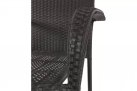 Krzesło czarne sztaplowane do ogródków kawiarnianych tecchnorattan CARONA