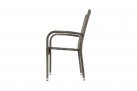 Krzesło szare sztaplowane do ogródków kawiarnianych tecchnorattan CARONA