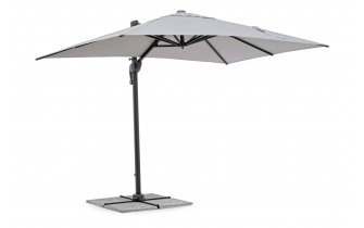 Parasol obrotowy aluminiowy antracyt poszycie jasnoszare INES 2x3 