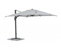 Parasol obrotowy aluminiowy antracyt poszycie jasnoszare INES 3x3 