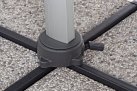 Parasol obrotowy noga aluminium anodowane poszycie szare INES 3x3 