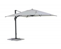 Parasol obrotowy aluminiowy antracyt poszycie jasnoszare INES 3x3 