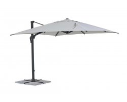 Parasol obrotowy aluminiowy antracyt poszycie jasnoszare INES 3x3 