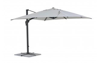 Parasol obrotowy aluminiowy antracyt poszycie jasnoszare INES 3x3 