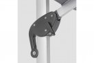 Parasol obrotowy noga aluminium anodowane poszycie szare INES 3x4