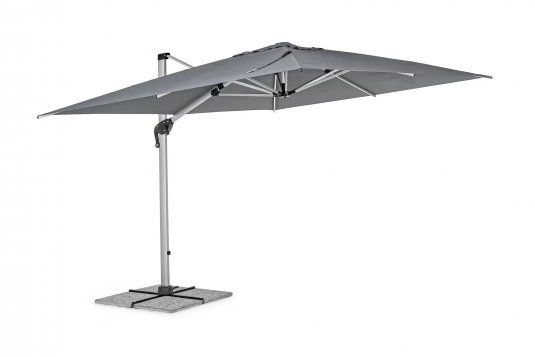 Parasol obrotowy noga aluminium anodowane poszycie szare INES 3x4