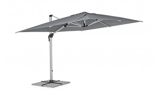 Parasol obrotowy noga aluminium anodowane poszycie szare INES 3x4 Parasol obrotowy noga aluminium anodowane poszycie szare INES 3x4