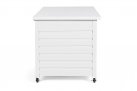Biała akrzynia ogrodowa na kółkach aluminiowa ATLANTIC 141x73x73 cm Bizzotto