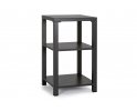 Grafitowa szafka ogrodowa otwarta z 3 półkami aluminiowa ATLANTIC III