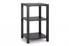 Grafitowa szafka ogrodowa otwarta z 3 półkami aluminiowa ATLANTIC III
