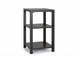 Grafitowa szafka ogrodowa otwarta z 3 półkami aluminiowa ATLANTIC III