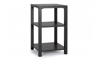 Grafitowa szafka ogrodowa otwarta z 3 półkami aluminiowa ATLANTIC III