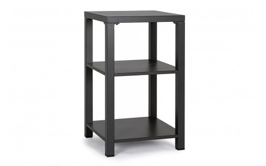 Grafitowa szafka ogrodowa otwarta z 3 półkami aluminiowa ATLANTIC III