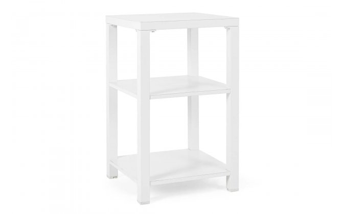 Biała szafka ogrodowa otwarta z 3 półkami aluminiowa ATLANTIC III