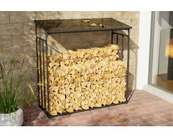 Wiata zadaszenie na drewno kominkowe aluminiowa grafitowa RUST XLL