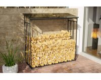 Wiata zadaszenie na drewno kominkowe aluminiowa grafitowa RUST XXL