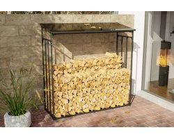 Wiata zadaszenie na drewno kominkowe aluminiowa grafitowa RUST XXL