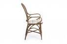 Brązow klasyczne wysokie krzesło z naturalnego rattanu EDELINA bizzotto