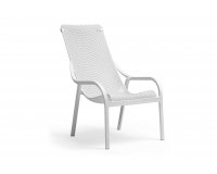 Biały fotel wypoczynkowy polipropylen NET Lounge Nardi